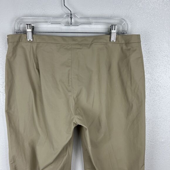 BCBG Max Azria Pants Women 10 Tan Career Solid Cropped Bottoms NWT - Picture 7 of 9